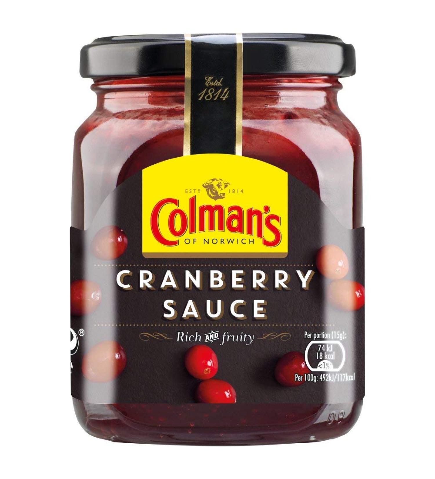 Colman's Colmans Pack of 4 Cranberry Sauce Jars 165g