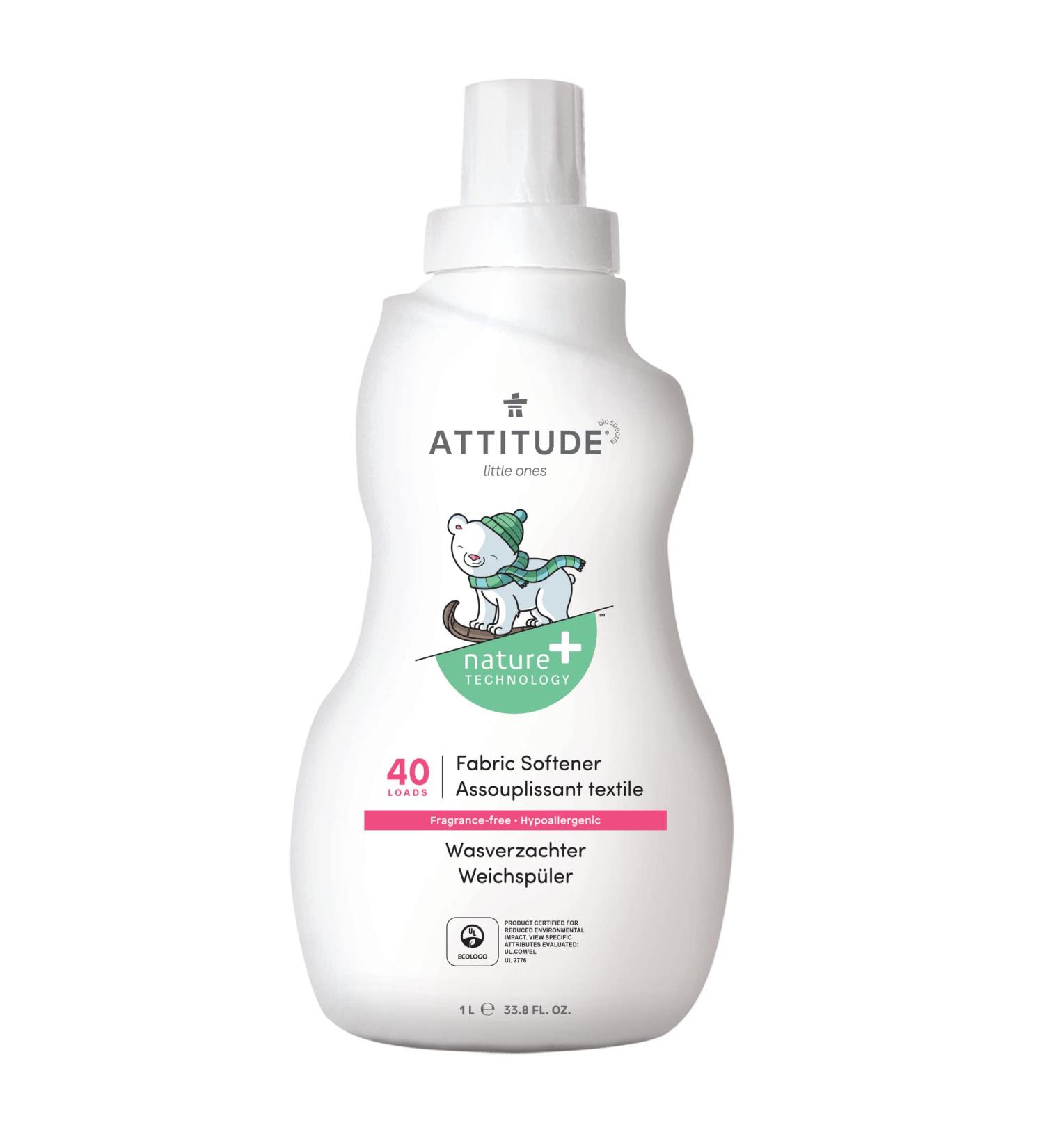 ATTITUDE Baby Fabric Softener 1L Unscented | Plant and Mineral-Based | HE Compatible | Vegan | 40 Loads - Buy Online on GoSupps.com