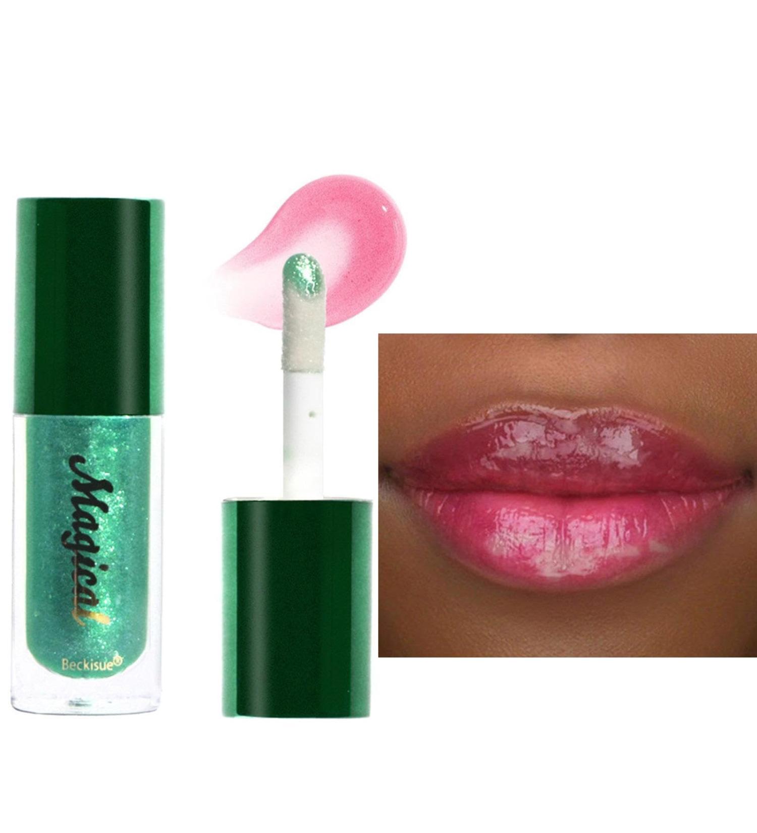  JPSDOWS Colored Lip Oil | Temperature-Control Green Lip Gloss - Glow Green Shimmering and Moisturizing Temperature-Control Lip Tint for the - Buy Online on GoSupps.com