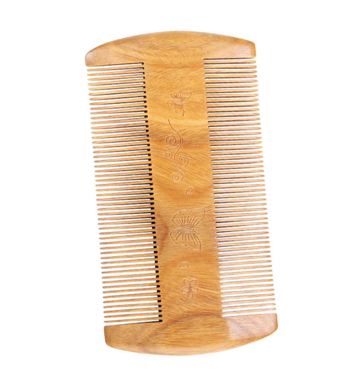 Angoily Sandalwood Beard Comb for Men | Durable 3-Stitch Green Mustache & Beard Care Tool - Buy Online on GoSupps.com