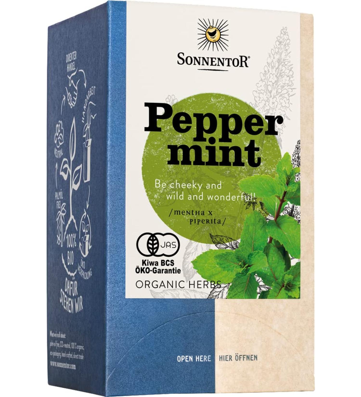  Sonnentor Sonnentor Pack of 3 double-chamber organic peppermint sachets (3 x 18 g) - Buy Online on GoSupps.com
