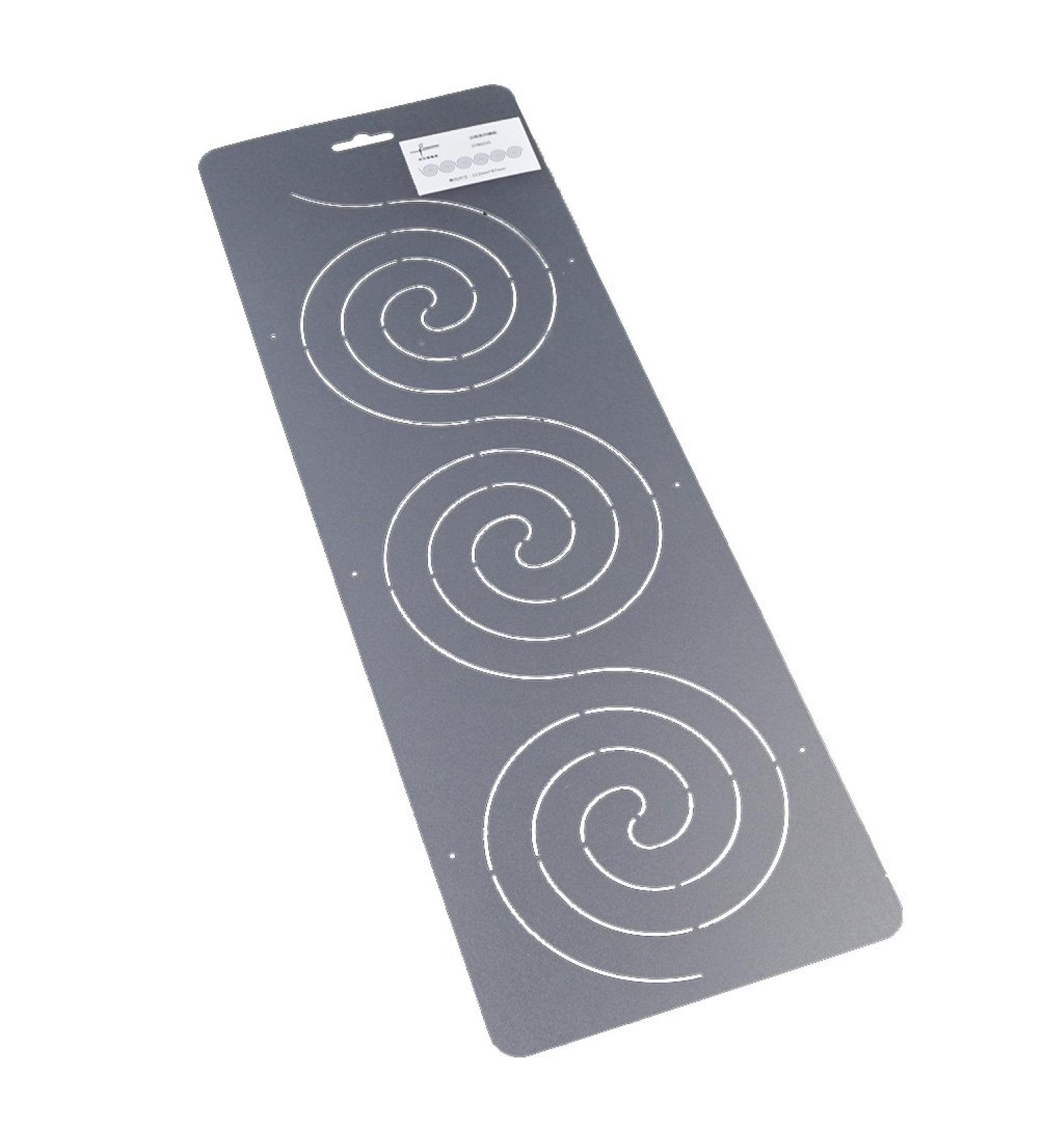 Lychee Plastic Long Quilting Stencil for Painting and Sewing - Spiral Design - Buy Online on GoSupps.com