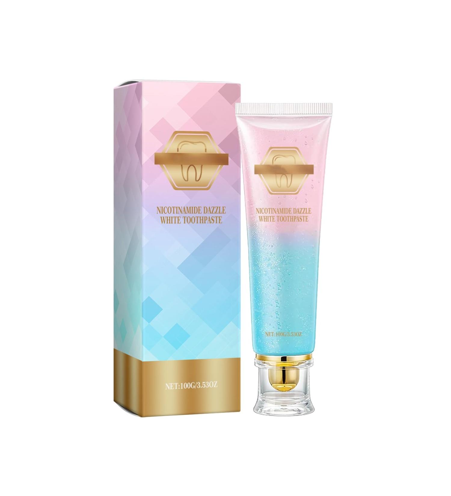 Nicotinamide Dazzle White Toothpaste 3.53oz with Mint Extract and Aloe Teeth Whitening and Gum Protection - Buy Online on GoSupps.com