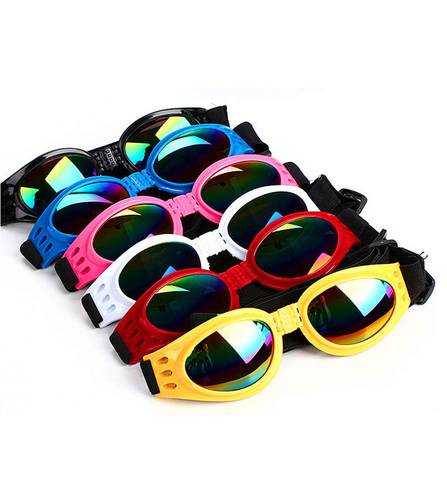 Doggles Dog Sunglasses Set of 6 - UV Protection Pet Goggles for Travel & Skiing - Buy Online on GoSupps.com
