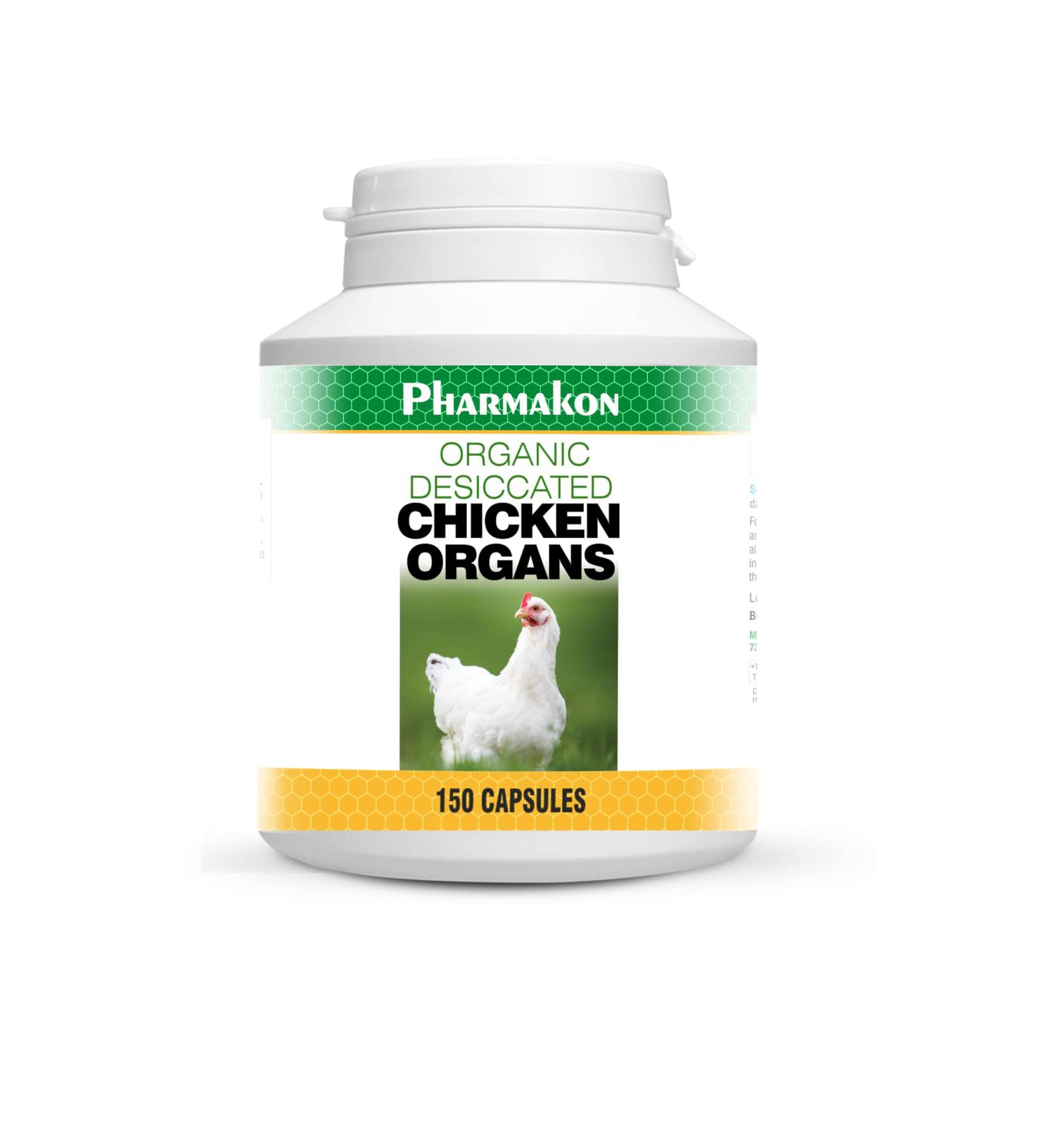 Desiccated Chicken Organs 150 Capsules Liver Hearth and Spleen. - Buy Online on GoSupps.com