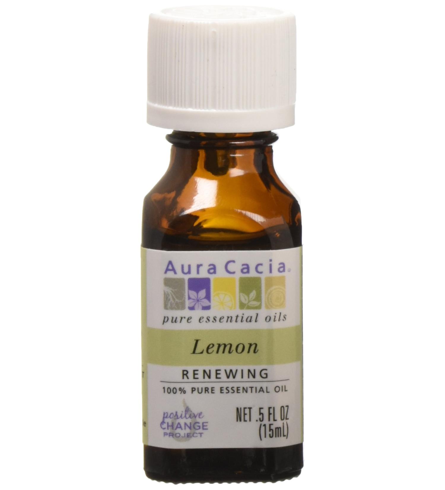 Aura Cacia Lemon Essential Oil - 100% Pure & Natural Citrus Aroma for Aromatherapy & Skin Care - Buy Online on GoSupps.com