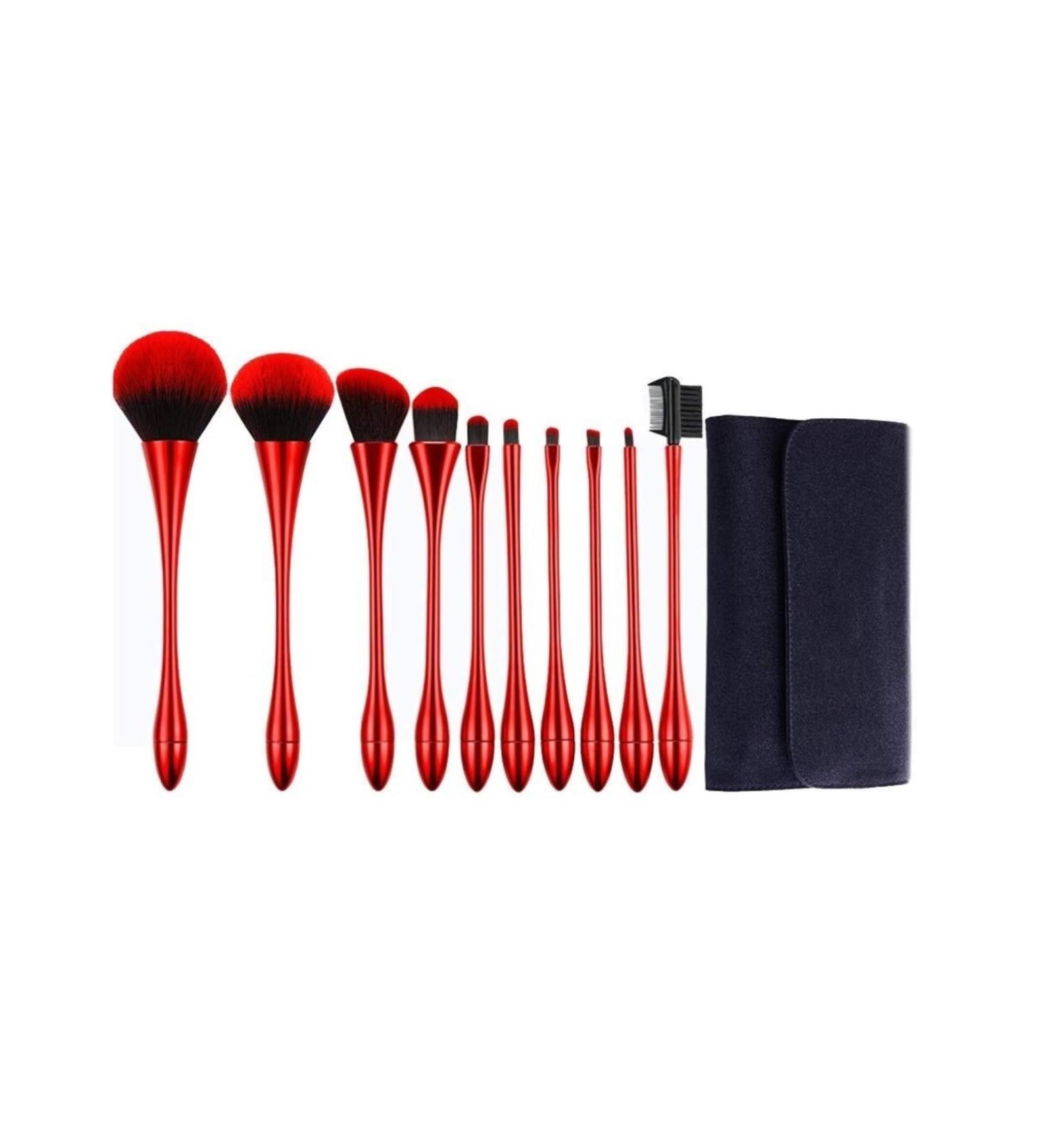 Non-Irritating Makeup Brush Bar - Travel-Friendly Synthetic Fiber Brushes | Ideal Gifts in Red - Buy Online on GoSupps.com