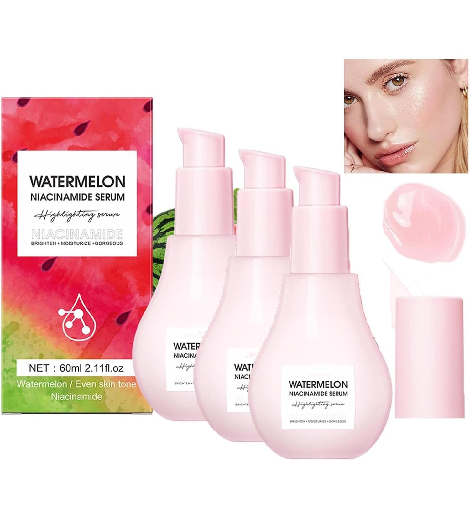 |Most Gifted| Watermelon Glow Moisturize Serum - Watermelon Facial Essence - Lightweight Facial Serum & Priming Liquid Highlighter (3Count (Pack of 3)) - Buy Online on GoSupps.com