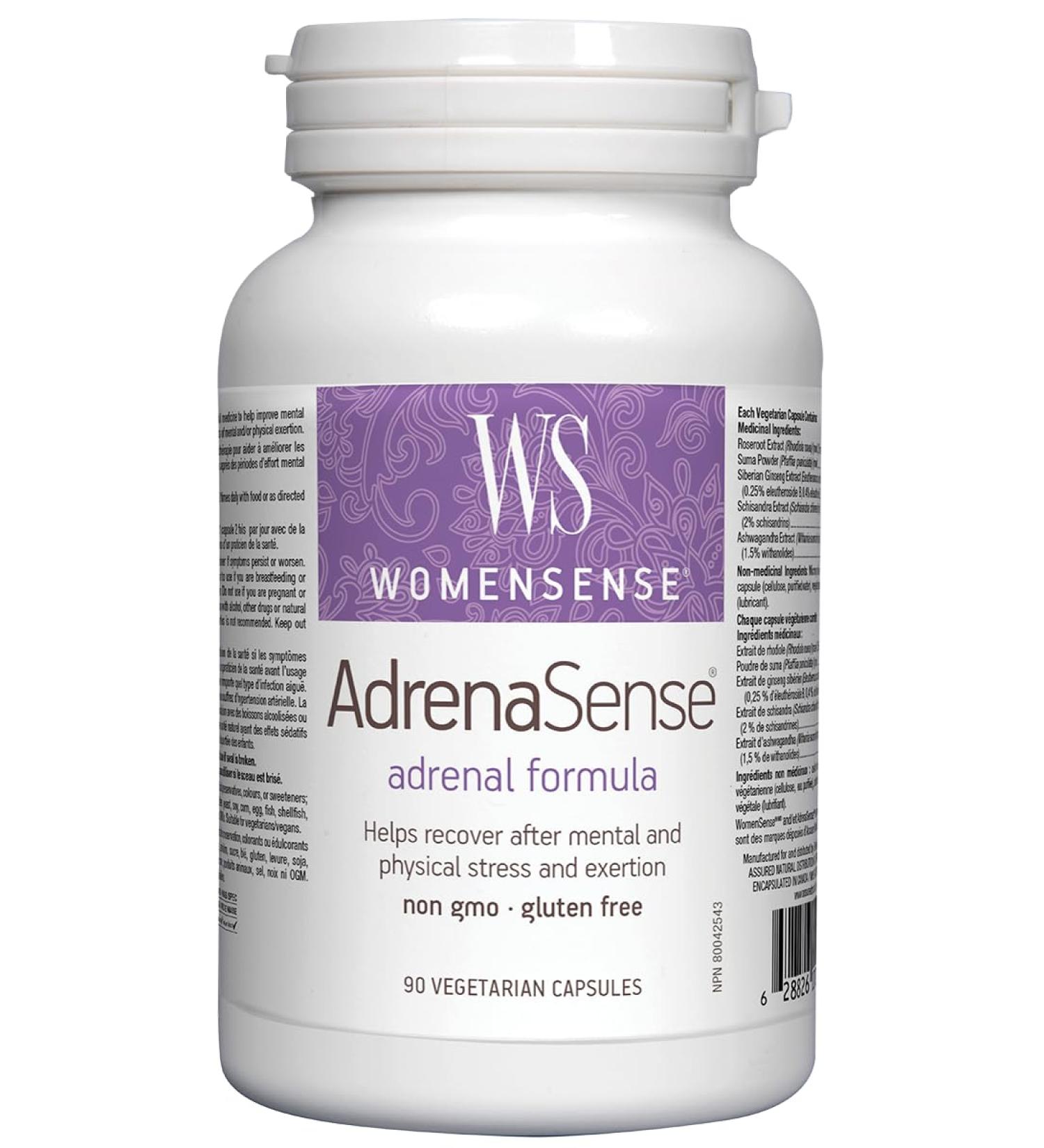 WomenSense AdrenaSense Stress Support Formula 90 veg capsules with Ashwagandha Siberian Ginseng Rose Root Suma Schisandra - Buy Online on GoSupps.com