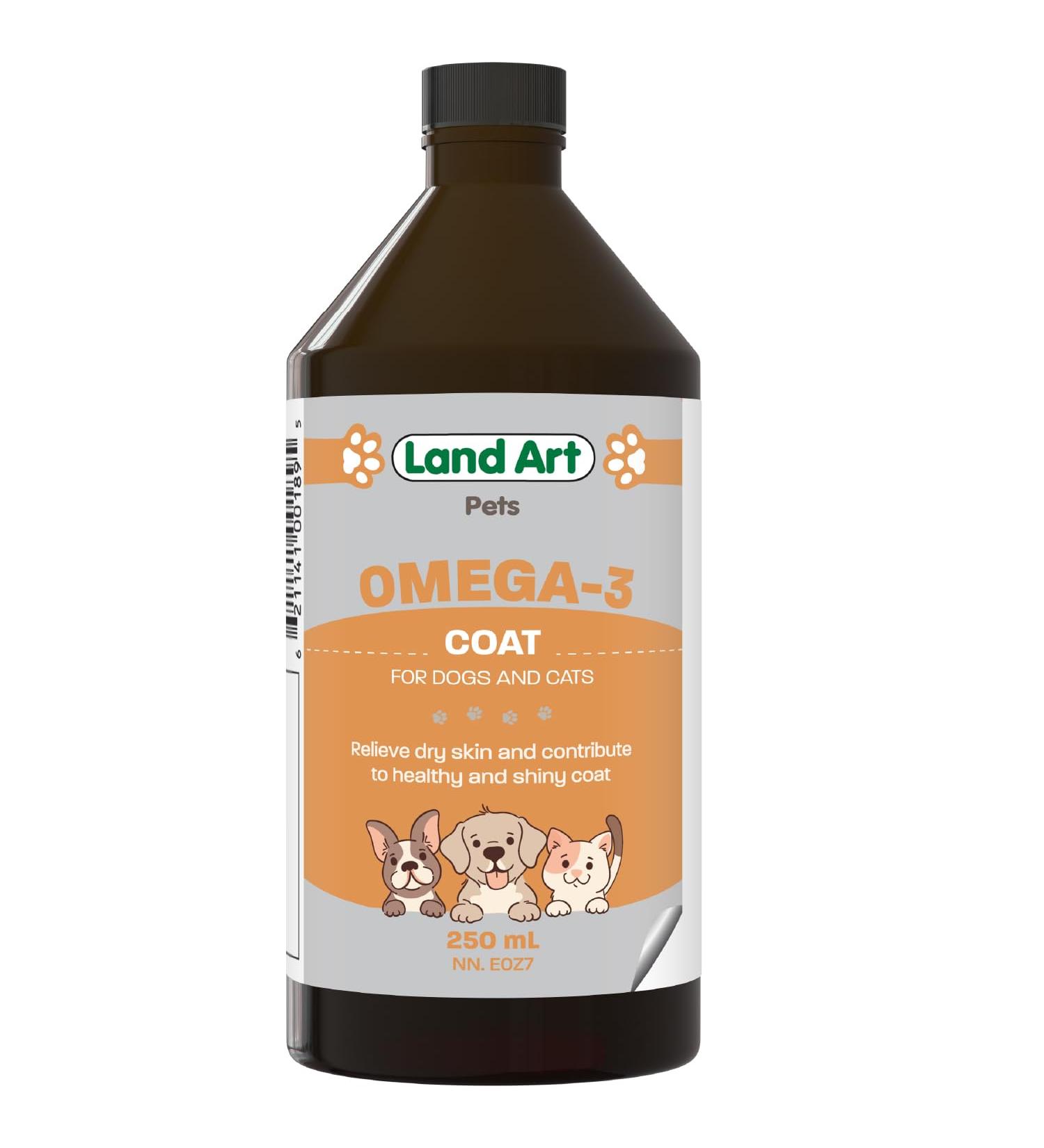 Pet Omega 3 Supplement - Liquid Formula - Soothe Dry Skin - Fish Oil - 250ml - GMO Free - Gluten Free - Made in Canada - Buy Online on GoSupps.com