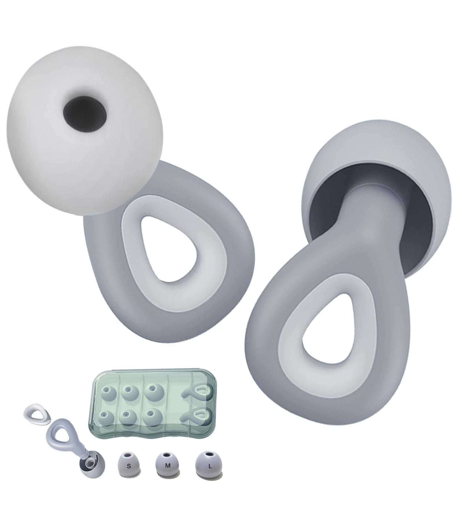 Vetikin Reusable Ear Plugs - Noise Cancelling for Sleeping Concerts & Swimming | Soft Silicone with 6 Ear Tips (S/M/L) - Perfect Hearing Protection for Kids & Adults - Buy Online on GoSupps.com