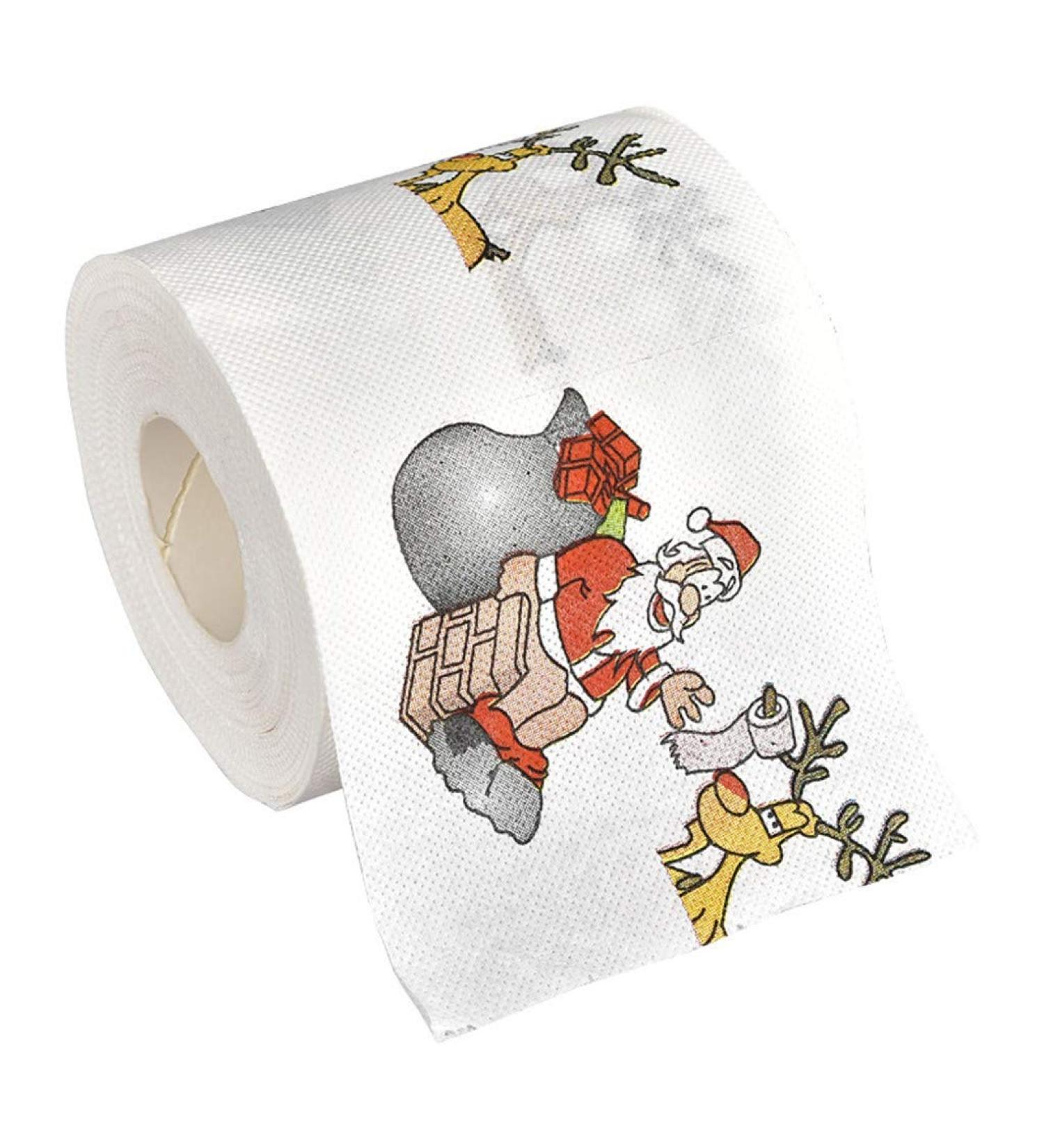 Merry Christmas Toilet Paper Highly Collectible Novelty Paper Towels Funny Gag Gift for Christmas Stocking Stuffers Party Favors 1 - 10pcs - Buy Online on GoSupps.com
