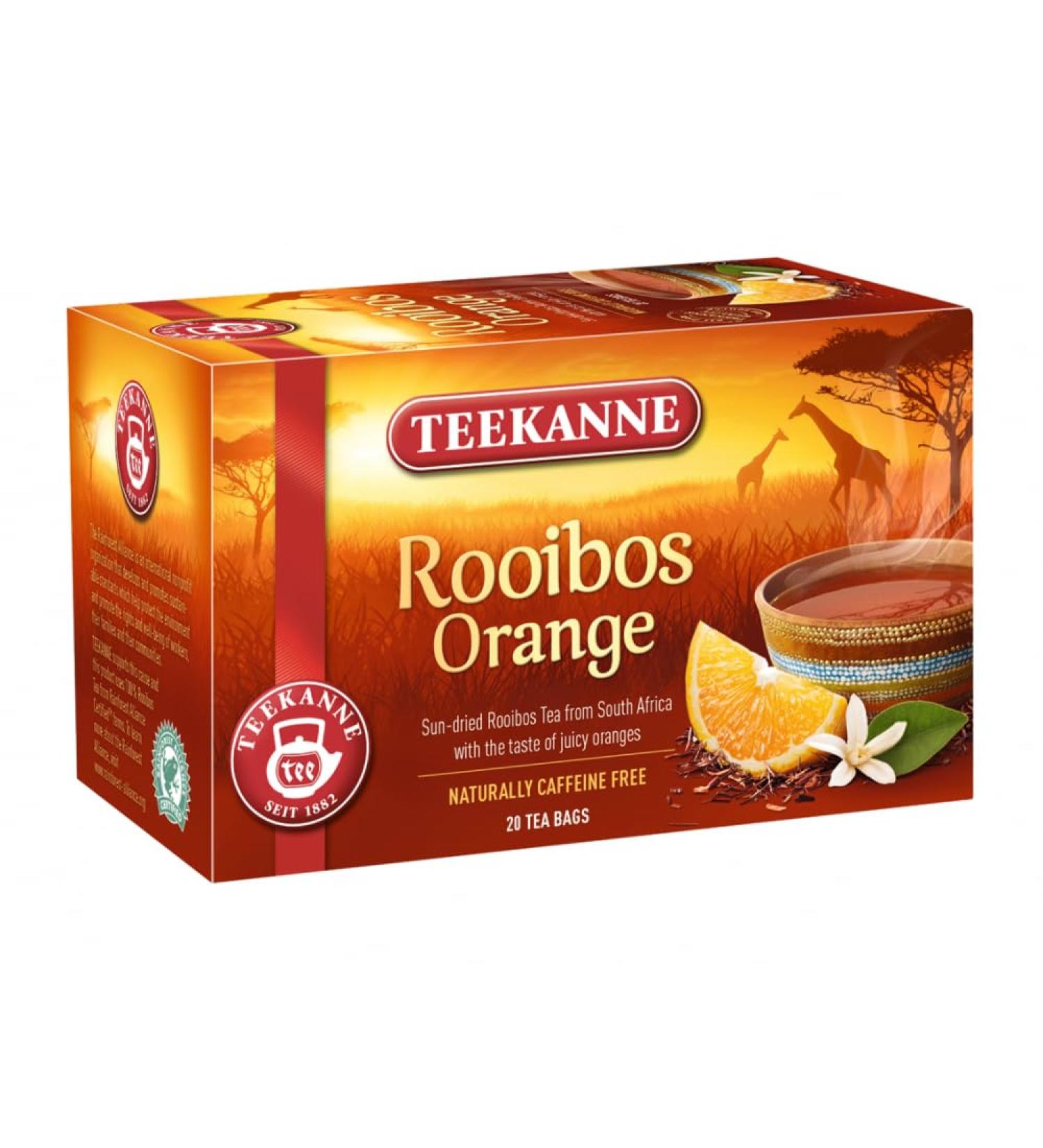 Teekanne Rooibos Refined with Orange Infusion Tea Sun Dried Rooibos from South Africa 20 Teabags - Buy Online on GoSupps.com