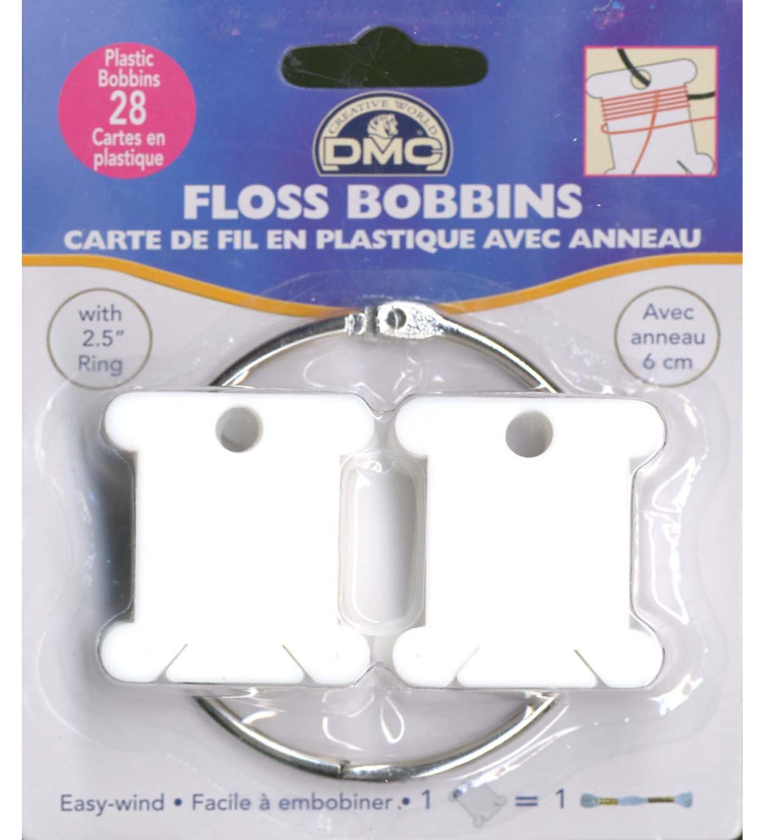 DMC Plastic Floss Bobbins, 28/Pkg