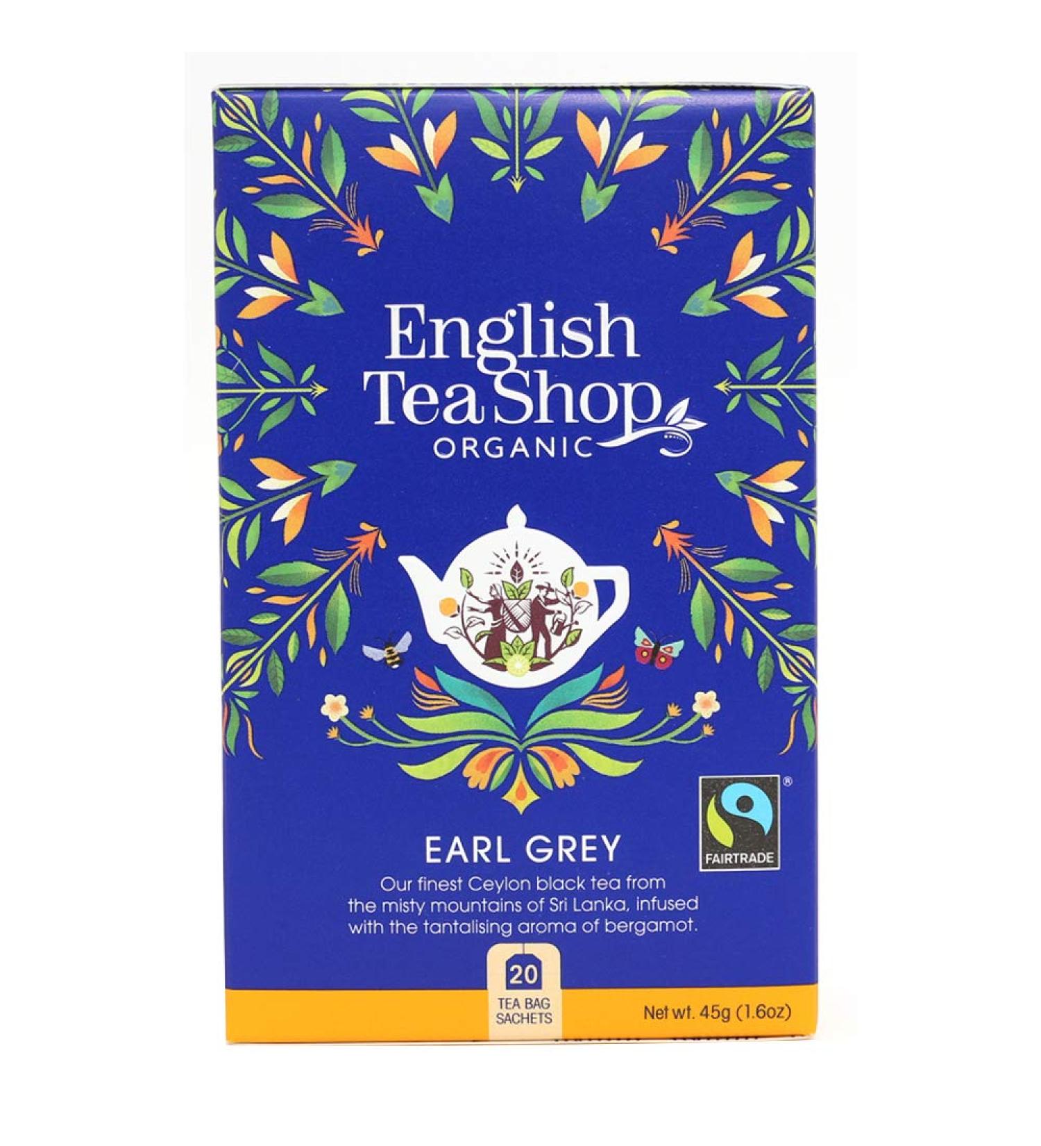  English Tea Shop English Tea Shop Earl Grey Pack of 3 Organic and Fair Trade Paper Tea Bags - Buy Online on GoSupps.com