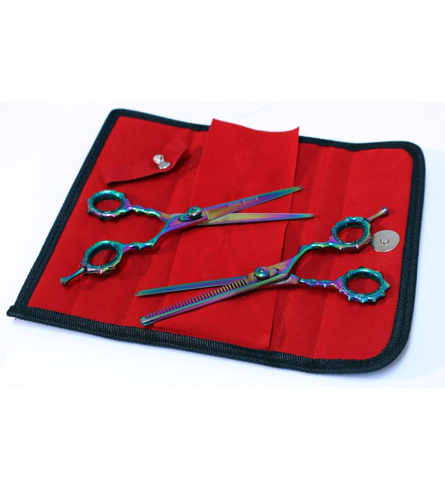 BDEALS 6.5" Professional Hair Cutting Razor Edge Barber & Thinning Scissors 2 pc Set