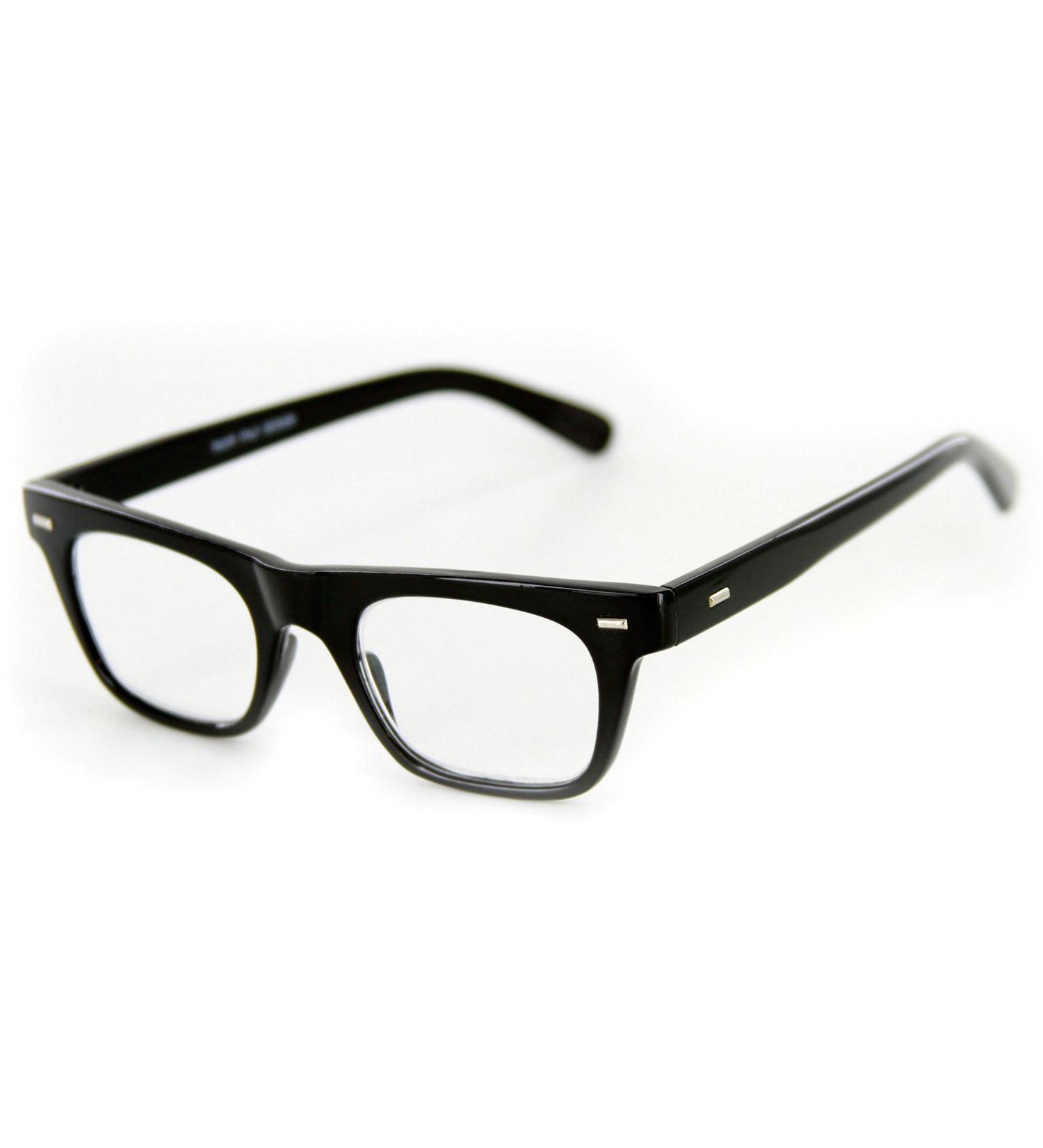 Dapper Geek-Chic Designer Reading Glasses for Stylish Young Men - Black +1.25 - Buy Online on GoSupps.com