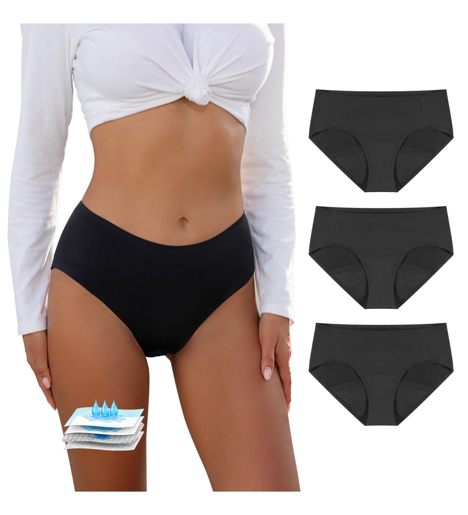 Carer 3-Pack Period Underwear for Strong Bleeding | Comfortable XL Black with 50ml Pad - Buy Online on GoSupps.com