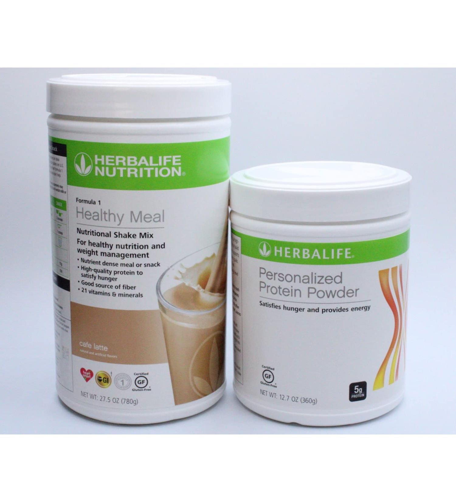 HERBALIFE (Duo) Formula 1 Healthy Meal Nutritional Shake Mix (Cafe Latte) with Personalized Protein Powder - Buy Online on GoSupps.com