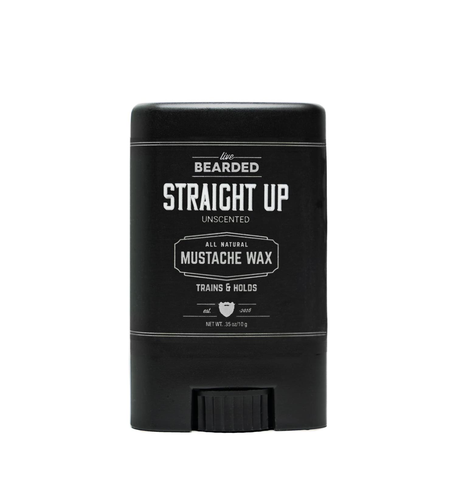 Live Bearded Mustache Wax Stick - All-Natural Ingredients Medium Hold - Made in USA - Unscented Beard & Mustache Care for Men - Buy Online on GoSupps.com