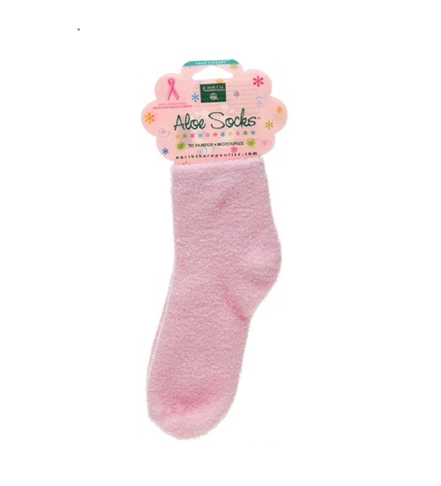 Earth Therapeutics Spa Socks Aloe Infused Pink,1 PAIR
