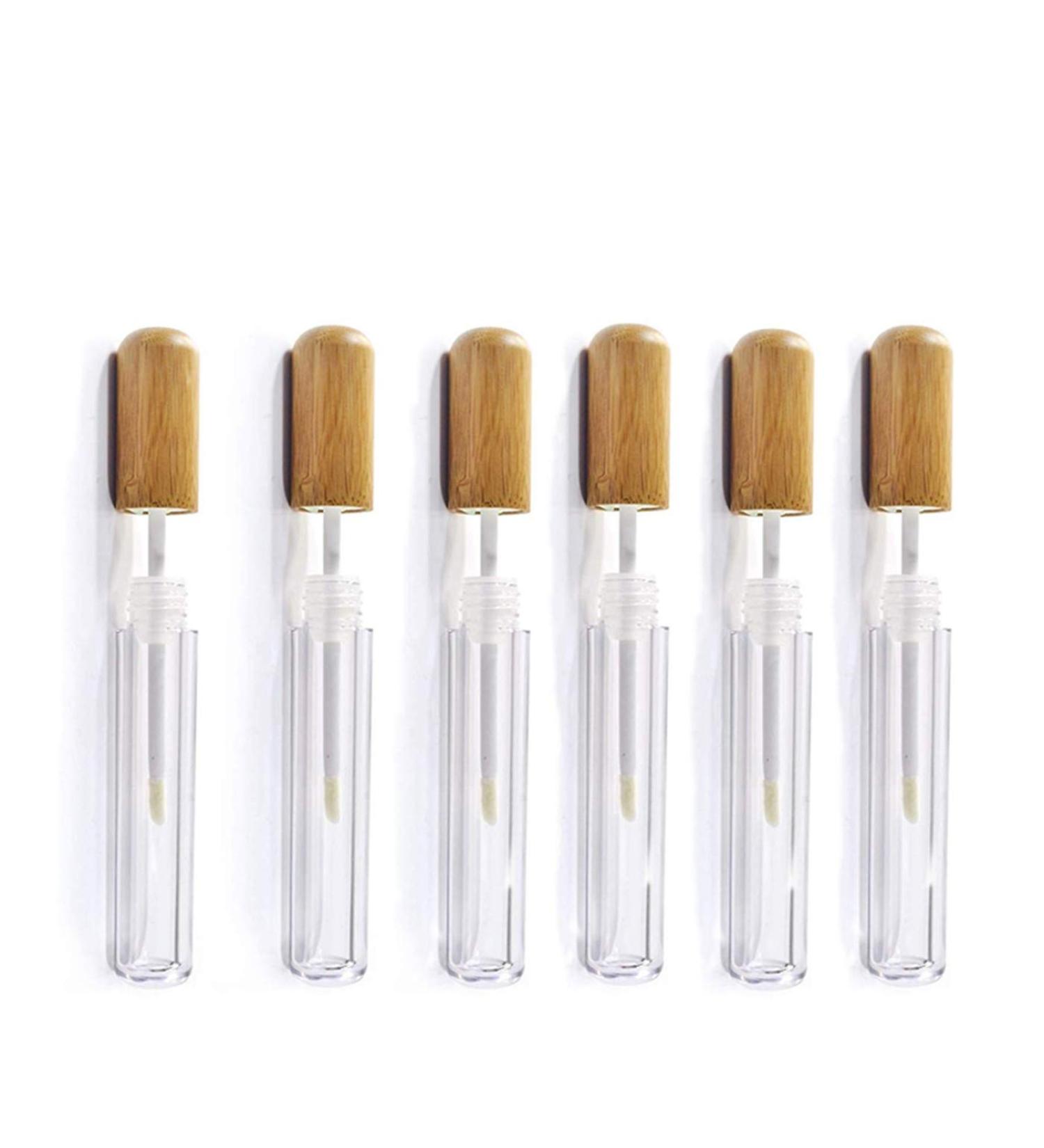 Healthcom 6ml Bamboo Lip Gloss Tubes - Refillable Plastic Balm Bottles for DIY Lipstick - Travel Size Cosmetic Containers for Women - Buy Online on GoSupps.com