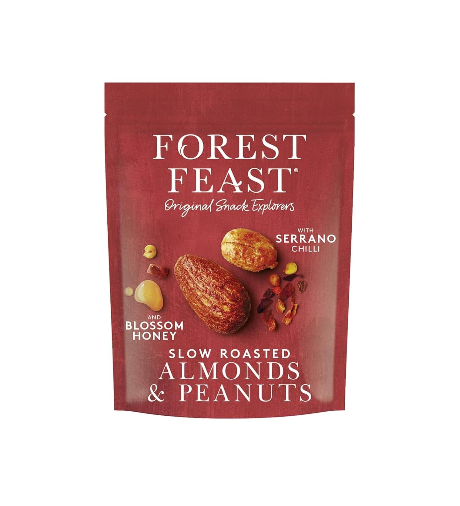 Forest Feast Forest Feast | Peanuts and almonds with Serrano pepper and wild flower honey - 120 Gr | Dried fruits covered with chili and honey