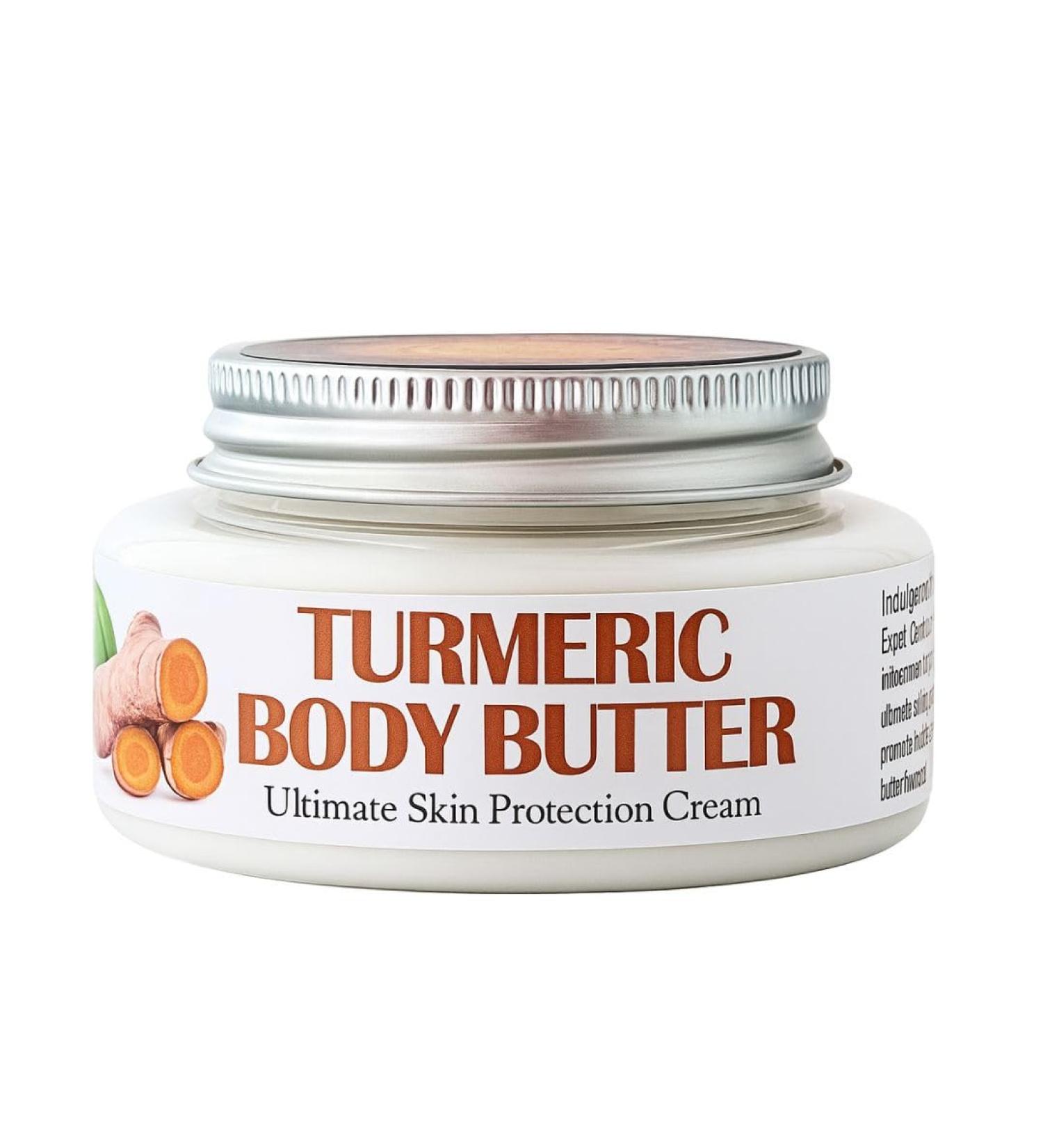 Nature Skin Shop Turmeric Body Butter Cream - 4.5 Ounces - Moisturizer for Radiant and Even-Looking Skin Tone - For Men and Women with Dry Dull-Looking Skin - Buy Online on GoSupps.com