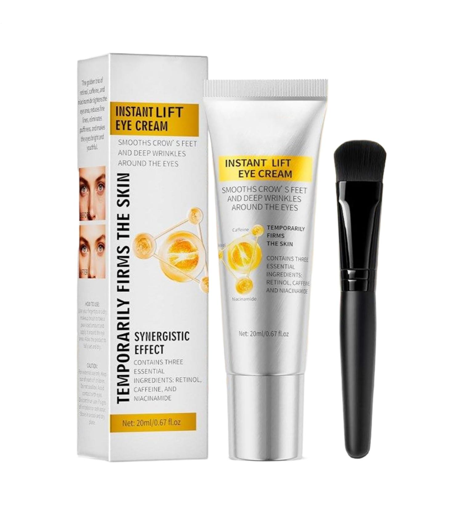  JINGLING JINGLING Firming Eye Cream - 20 ml - Moisturizing Eye Lotion - With Brush - Moisturizing Eye Cream - Anti-Puffiness - For Women Mothers and Friends - Buy Online on GoSupps.com