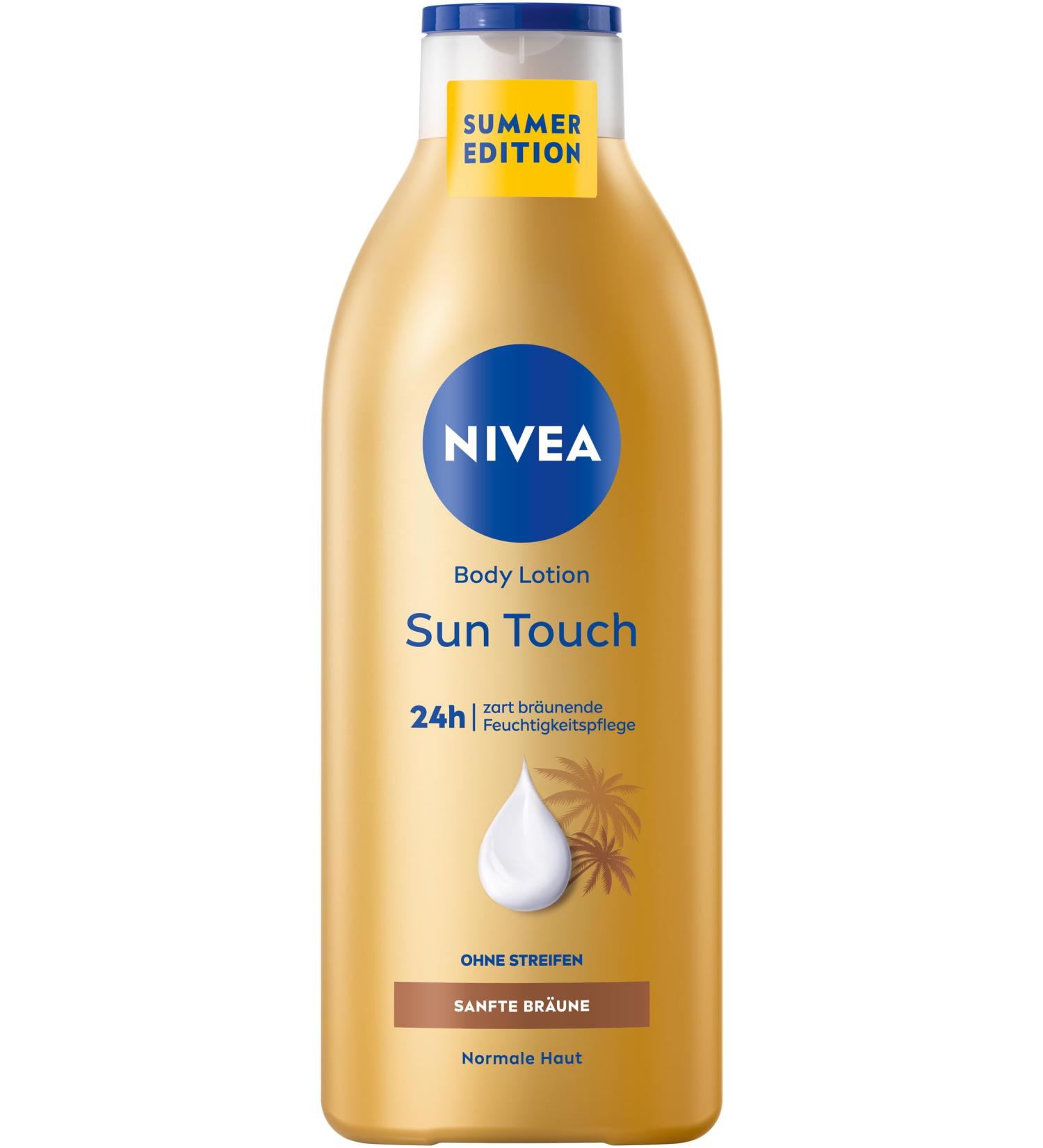 Beiersdorf NIVEA Body Lotion Sun Touch caring lotion with soft tanning effect without streaks moisturizing body cream with ginkgo extract and grape seed oil 400 ml New