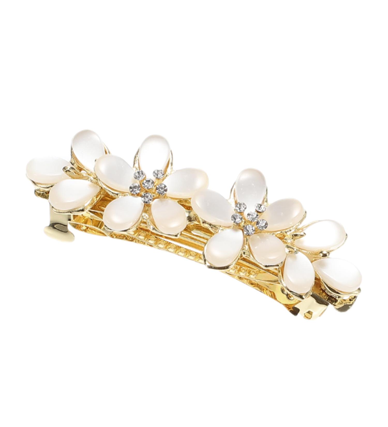 VOCOSTE Women's Flower Hair Clips Flower Hairpin Hair Accessory Champagne - Buy Online on GoSupps.com