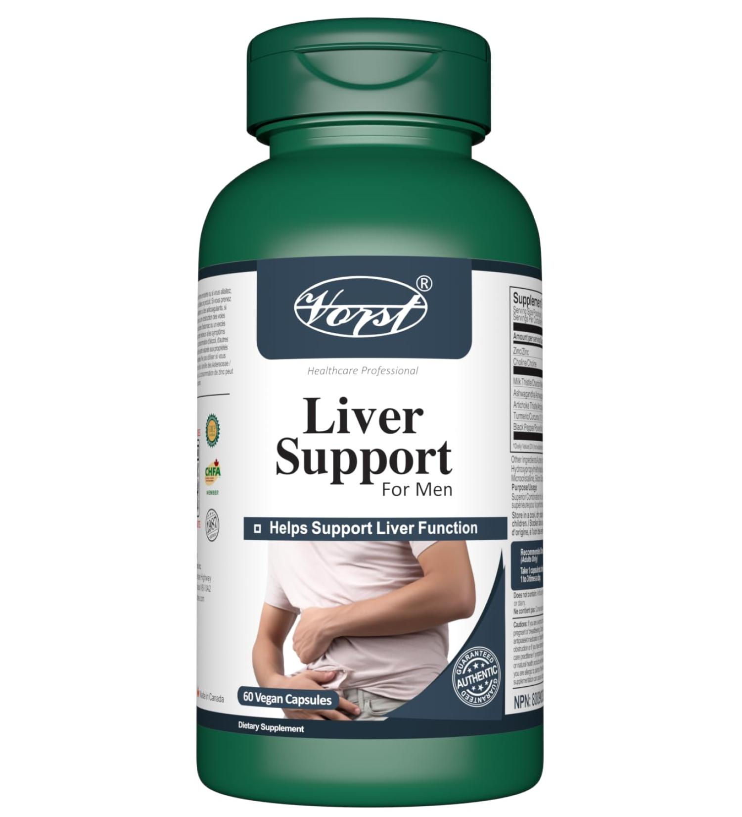 VORST Liver Health Supplement for Men 60 Vegan Capsule | Powder Pills | 60-Day Supply 60 count (Pack of 1) - Buy Online on GoSupps.com