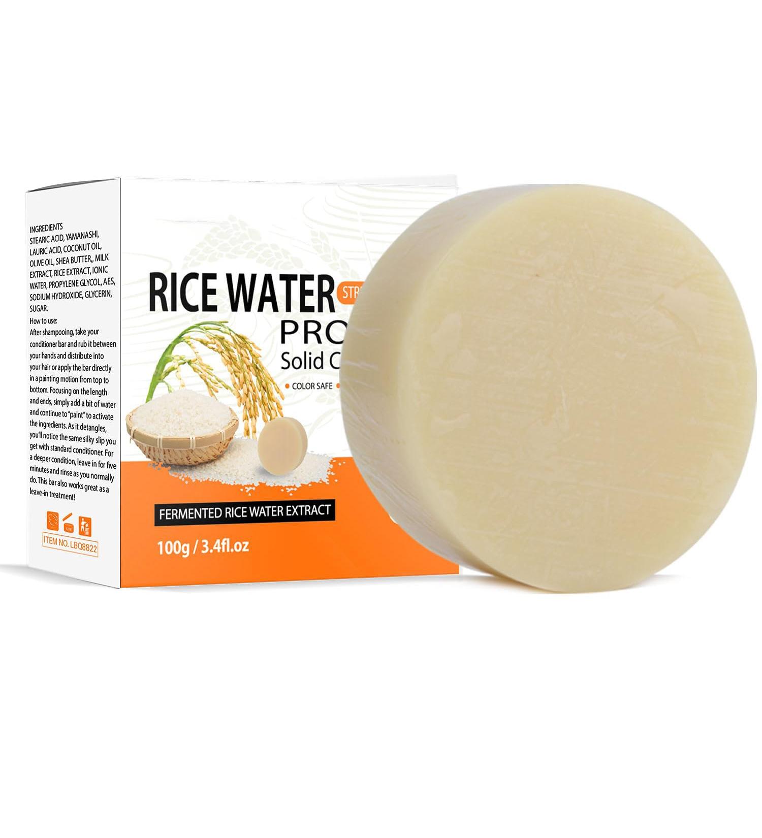 Rice Water Shampoo Bar for Hair Growth | Vegan Conditioner Bar for Damaged Scalp | 3.4oz - Buy Online on GoSupps.com