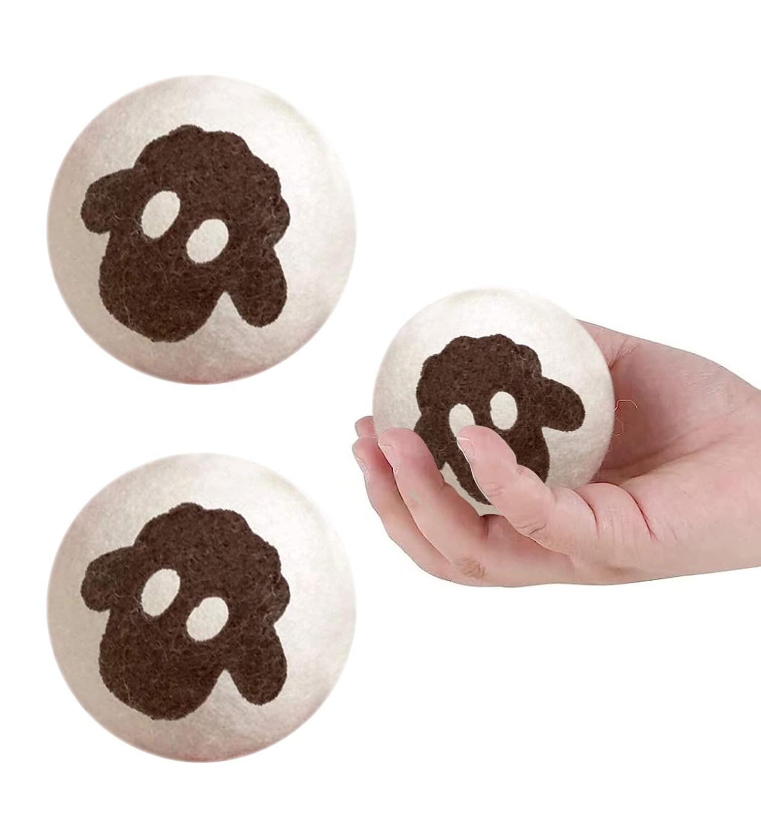 Wool Dryer Balls 2Pcs XL Size | Organic Felted Wool Laundry Balls for Reducing Static & Drying Time | Reusable Tumble Dryer Balls - Buy Online on GoSupps.com