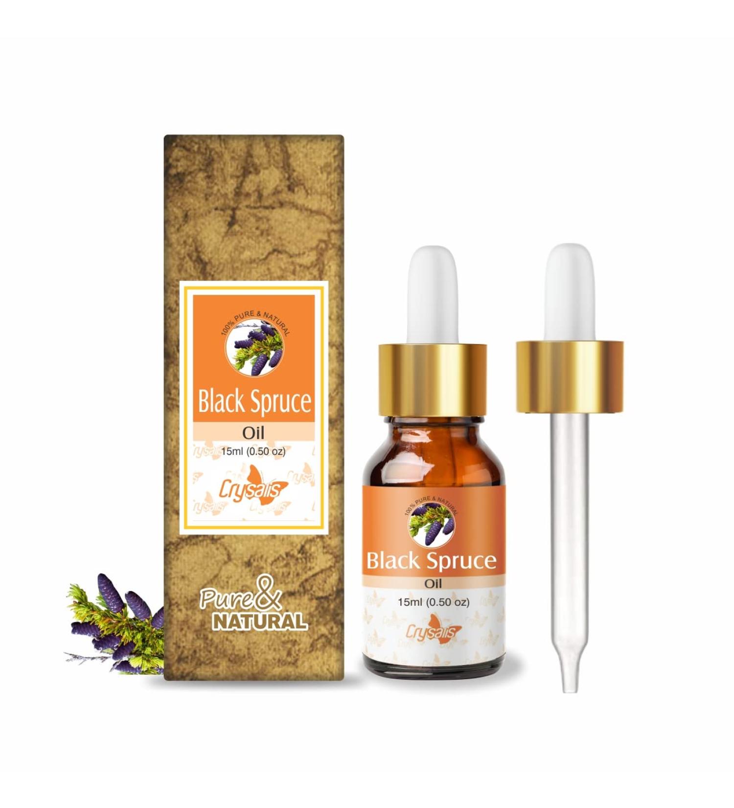 Crysalis Black Spruce Oil - Premium Picea Mariana Essential Oil (15ml) for Aromatherapy & Healing - International Shipping - Buy Online on GoSupps.com