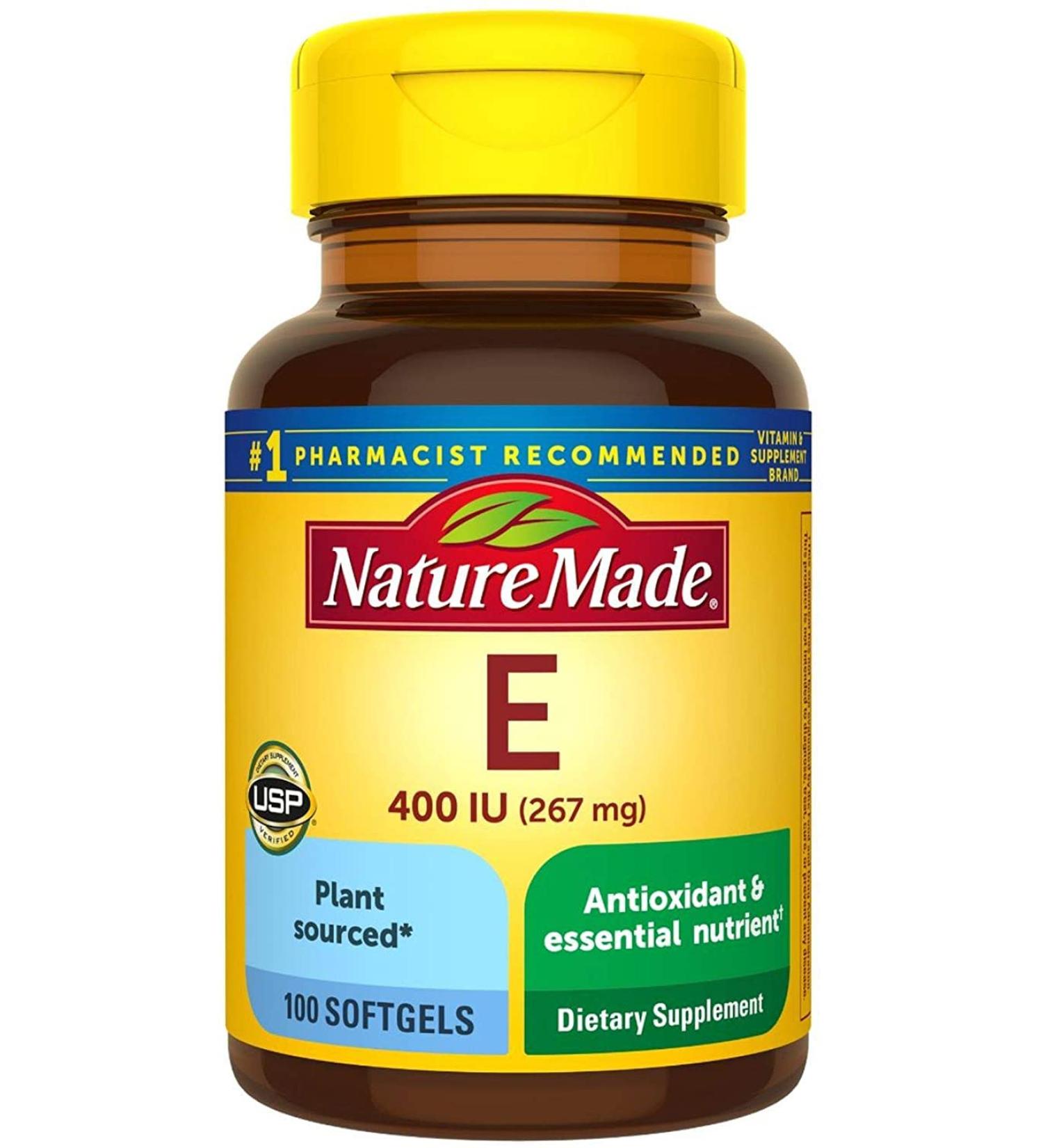 Nature Made Vitamin E 400 I.U. Softgels 100 ea (Pack of 2) - Buy Online on GoSupps.com