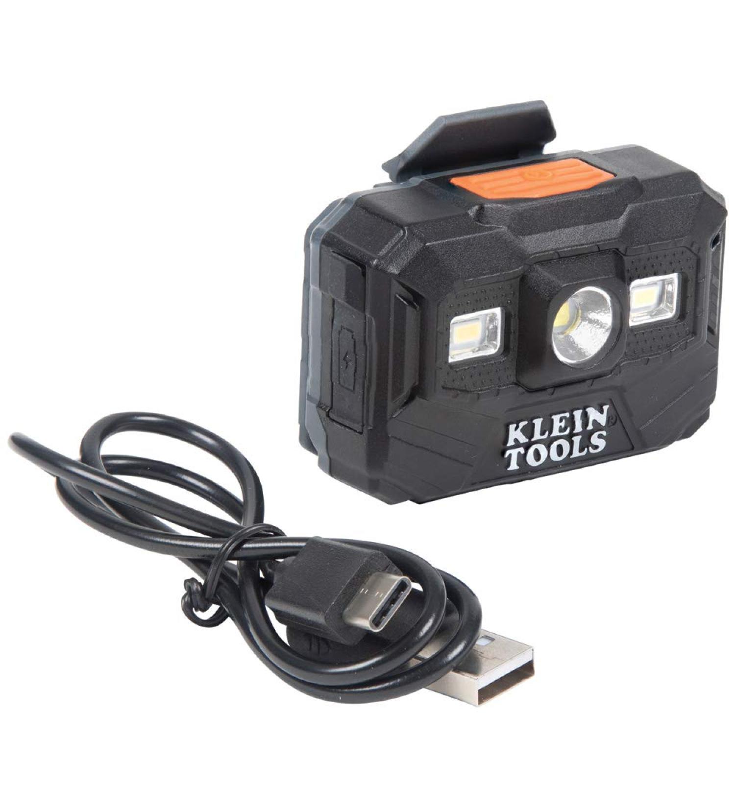 Klein Tools 56062 Rechargeable LED Headlamp for Hardhats - 300 Lumens, All-Day Runtime, 3 Modes - Buy Online on GoSupps.com