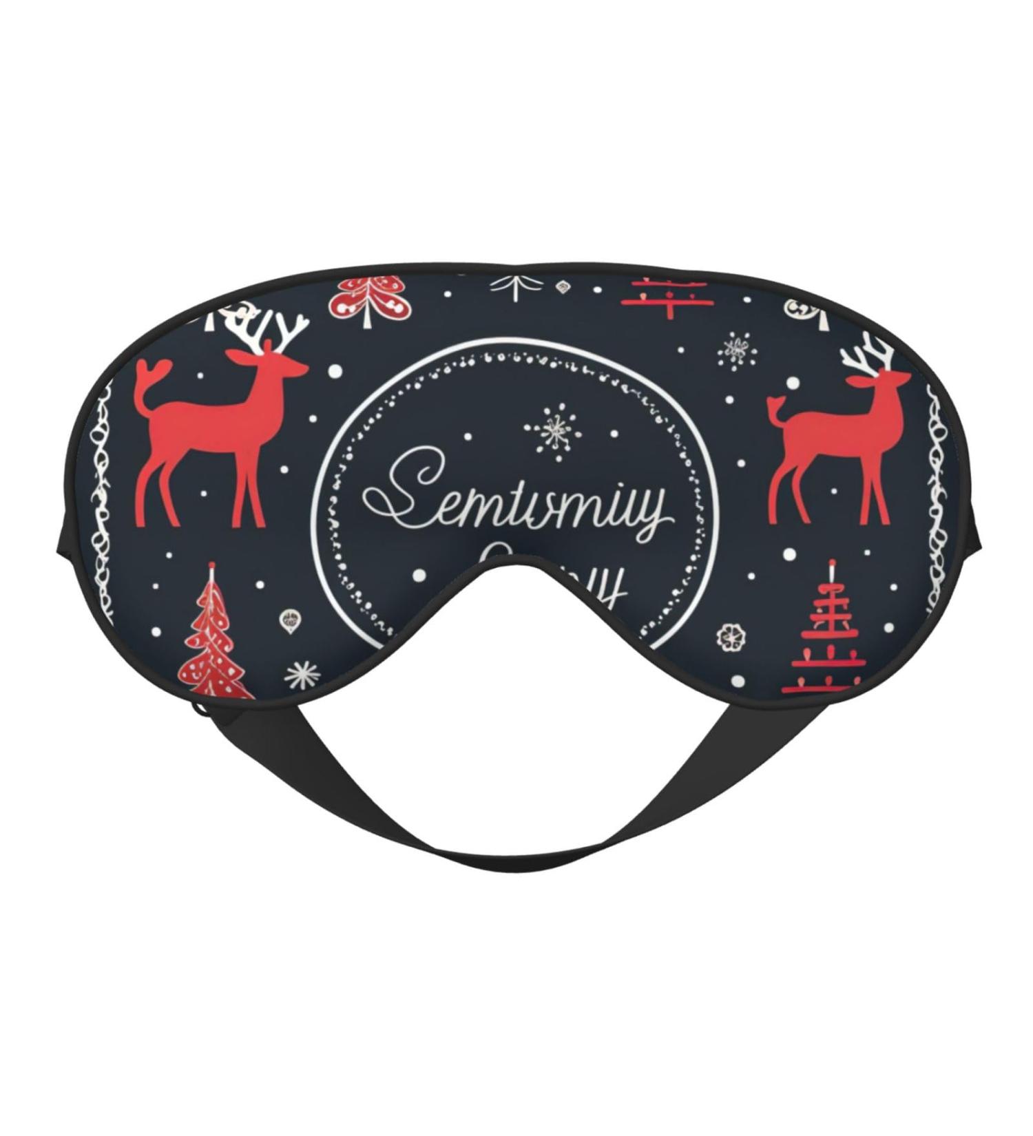 Merry Christmas Double Sided Eye Mask | Blackout Sleep Mask for Women & Men | Perfect Holiday Gift - Buy Online on GoSupps.com