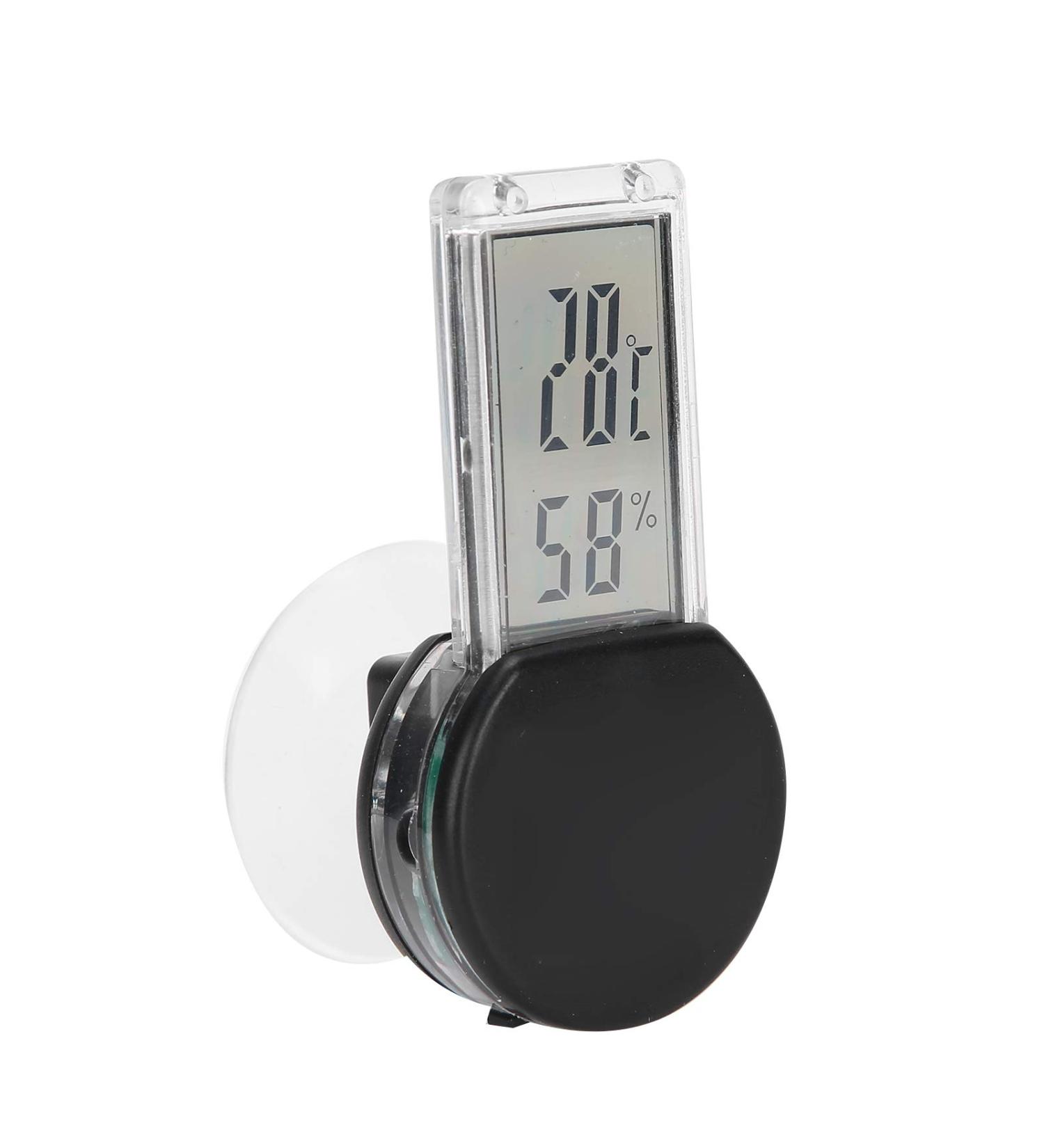 Thermometer Temperature Humidity Gauge Hygrometer Bearded Dragon Tank Accessories Reptile Tank Temperature Gauge Pet Supplies for Home Pet Shop(Black Transparency) - Buy Online on GoSupps.com