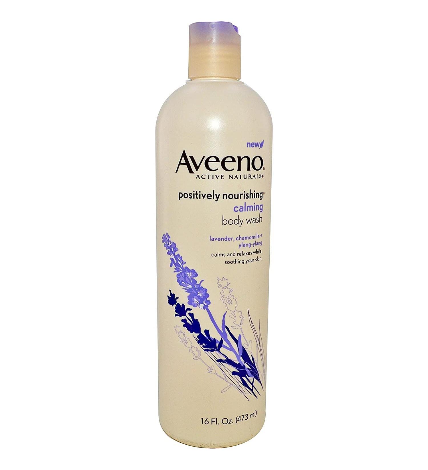 Aveeno Positively Nourishing Calming Body Wash 16 fl oz - Natural Ingredients for Soothing Skin - Buy Online on GoSupps.com