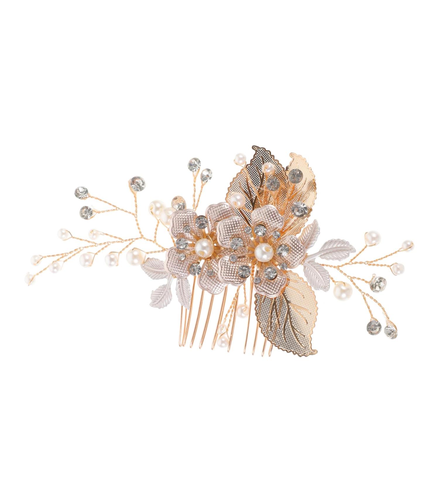 Beavorty Hair Comb Aesthetic Hair Accessories Rhinestone Tiara Headband Birthday Headpiece Bride Hair Accessory Wedding Headdresss Floral Hair Headpiece Metal Miss Alloy Flower Clip - Buy Online on GoSupps.com