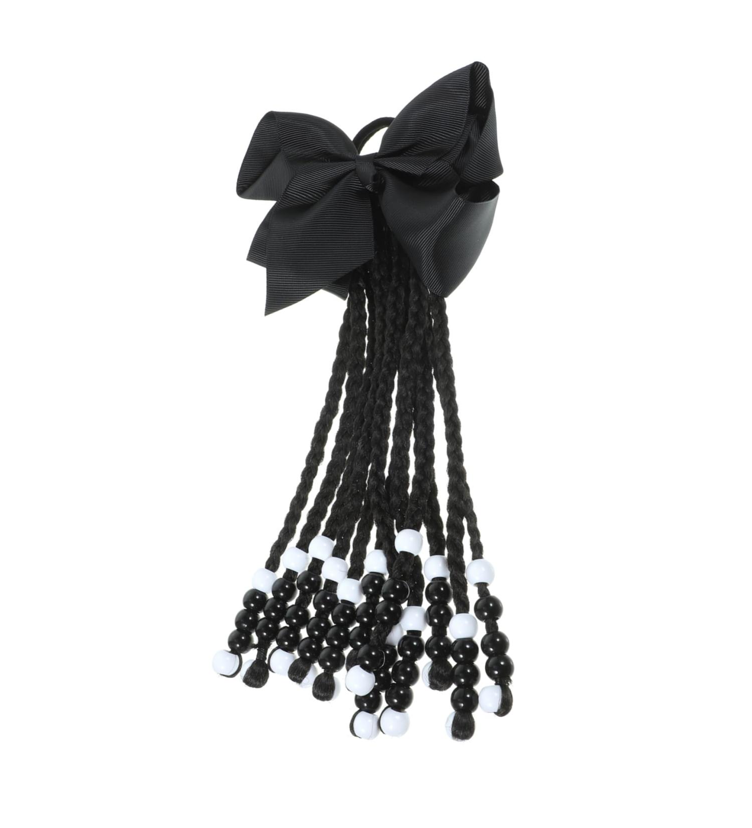 Abaodam Hair Accessories Wigs Bowknot Beaded Ponytail Long Ponytail Extension Braided Ponytail Extension for Women Diy Hair Extensions Braiding Hair To Weave Women's Extend Chemical Fiber As Shown 01 29X16CM - Buy Online on GoSupps.com