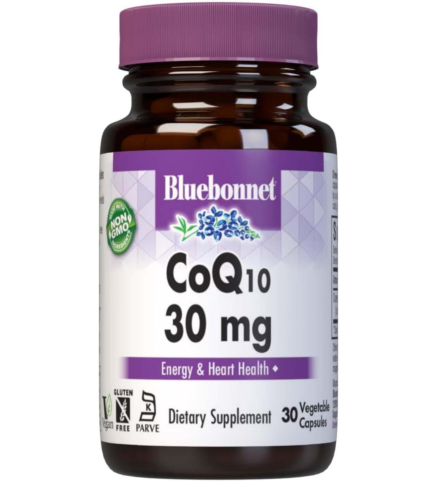 BlueBonnet CoQ-10 Vegetarian Capsules 30mg - 30 Count - Buy Online on GoSupps.com
