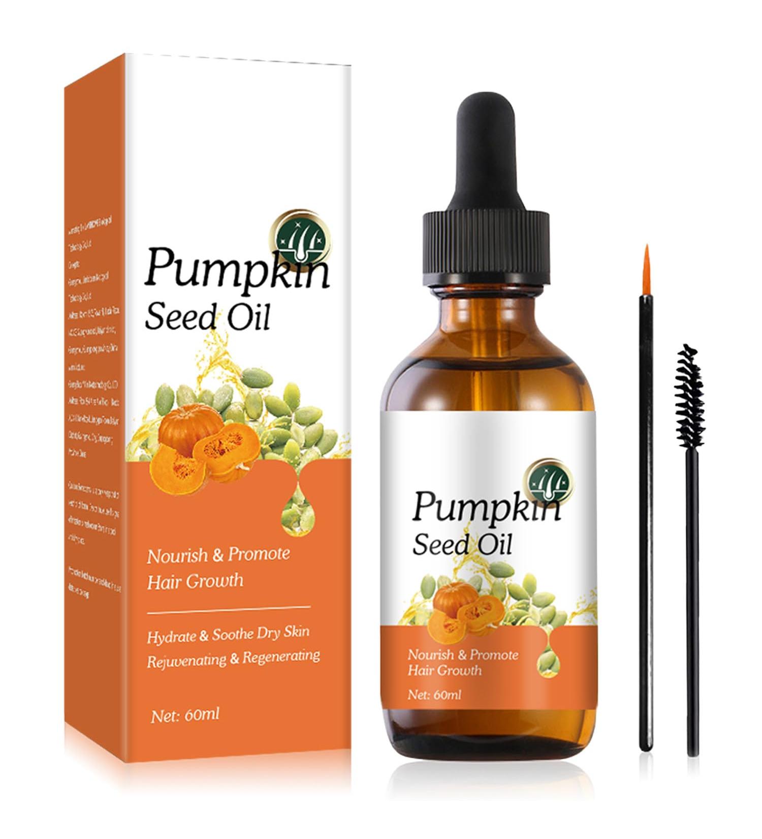 Pumpkin Seed Oil for Hair Growth: Organic Nourishing 60ml Formula to Enhance Hair Vitality and Scalp Health - Buy Online on GoSupps.com