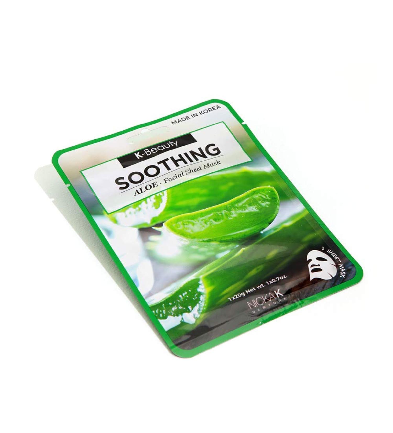 K-BEAUTY SMOOTHING ALOE- FACIAL SHEET MASK (SOOTHING)