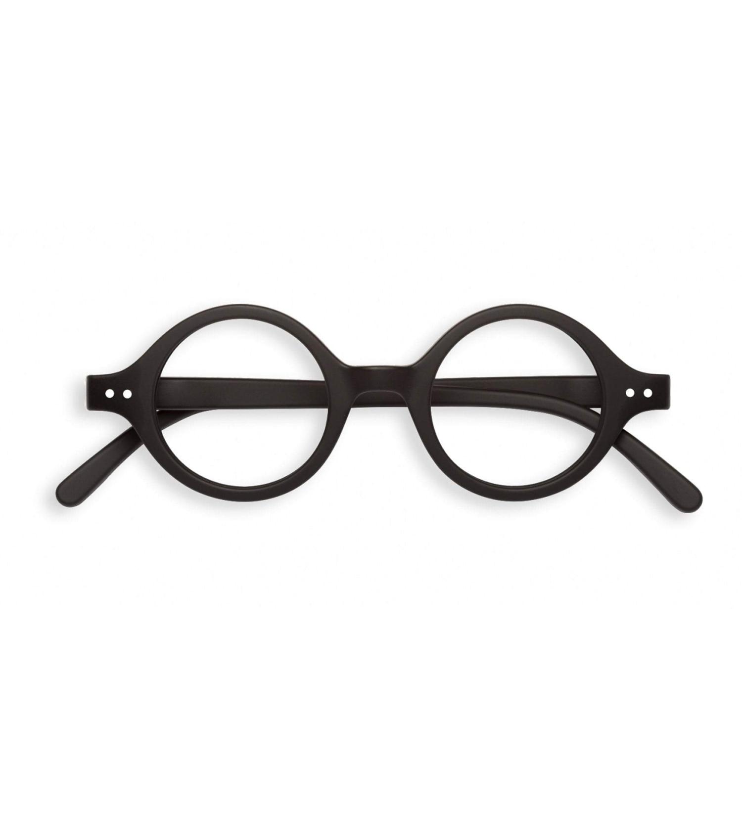 IZIPIZI #J Black Round Reading Glasses +3 Black