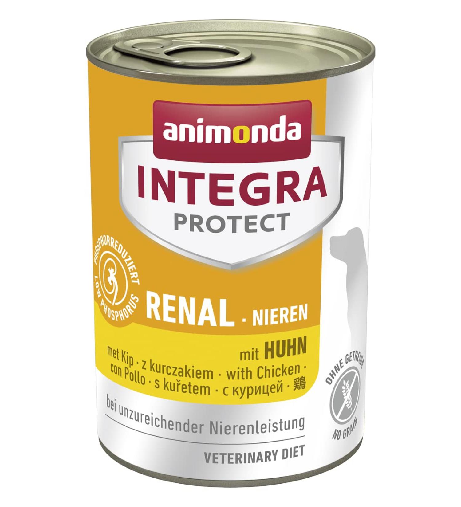 Animonda Integra Protect Diet Dog Food for Chronic Renal Insufficiency - Wet Chicken Feed 6 x 400g - Premium Nutrition for Dogs - Buy Online on GoSupps.com