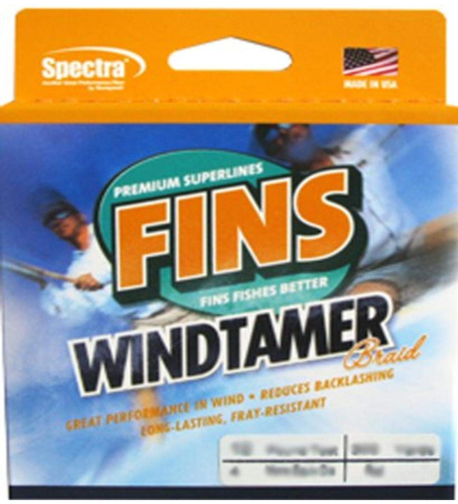 Fins Spectra 500-Yards Windtamer Fishing Line 15-Pound Slate Green