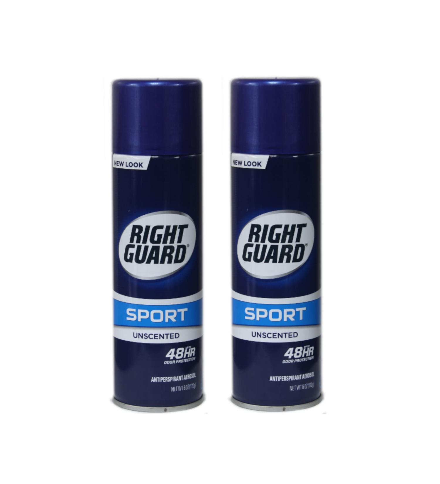 Right Guard Sport Unscented Aerosol Antiperspirant Spray 6 oz - Pack of 2 - Buy Online on GoSupps.com