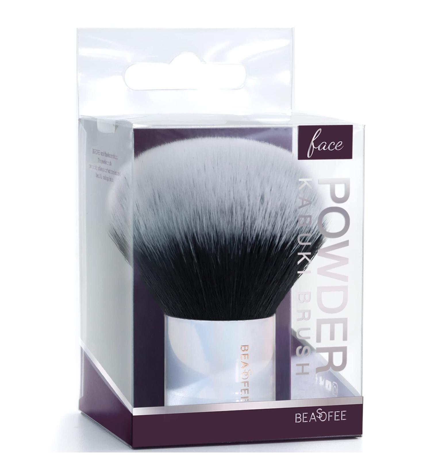 Rouge Round Head Powder Brush - Wide Coverage Synthetic Kabuki Brush for Bronzer Blush & Highlighter - Bright Color 02 Silver - International Shipping Available - Buy Online on GoSupps.com
